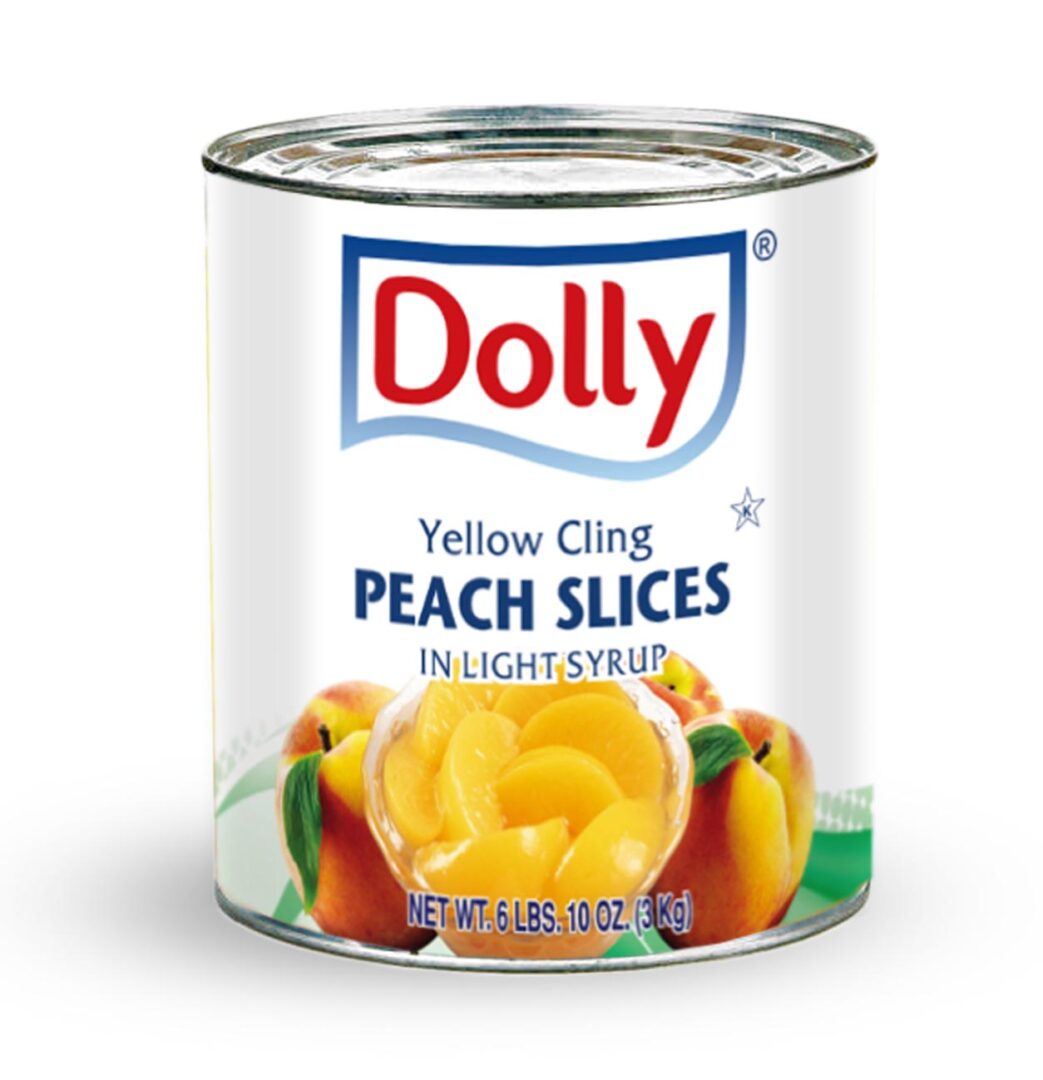 Canned Yellow Cling Peach Slices in Light Syrup