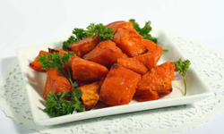 A Plate of Sweet Potato on Table
